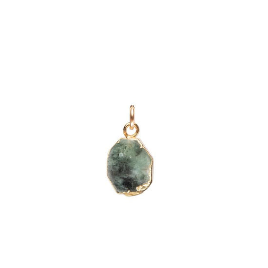 Emerald Gem Slice (Gold Plated)