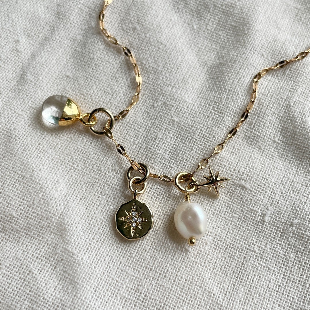 Create Your Own | Stones With Meaning Charm Necklace (Gold Plated or Silver)