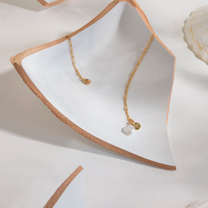 Pearl & Coin Necklace | Calm (Gold)
