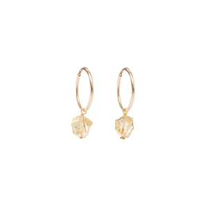 
            
                Load image into Gallery viewer, Citrine Threaded Hoop Earrings | Success (Gold)
            
        