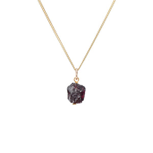 January Birthstone | Garnet Necklace | Threaded | Gold | Decadorn