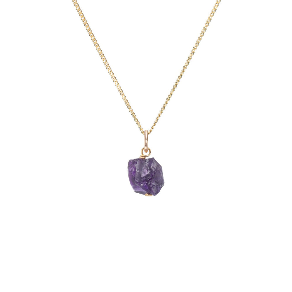 
            
                Load image into Gallery viewer, February Birthstone, Amethyst Necklace, Threaded, Gold | Decadorn
            
        