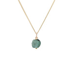 May Birthstone | Emerald Threaded Necklace (Gold)