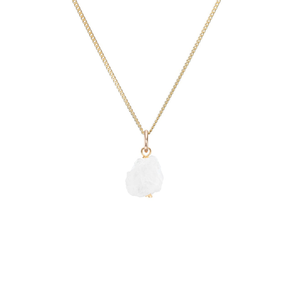 June Birthstone | Moonstone Threaded Necklace (Gold)