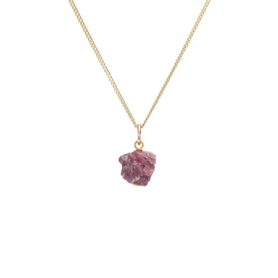 Load image into Gallery viewer, Pink Tourmaline Necklace | Threaded | Gold | Decadorn
