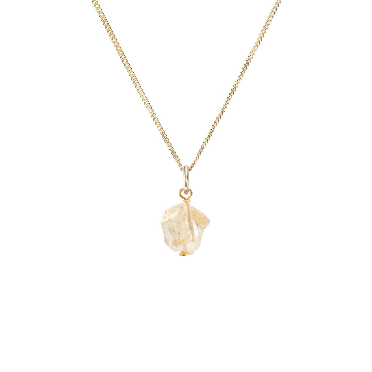 Citrine Threaded Necklace | Success (Gold Plated)