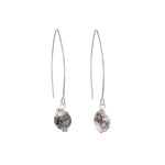 Herkimer Diamond Threaded Dropper Earrings | Strength (Silver)