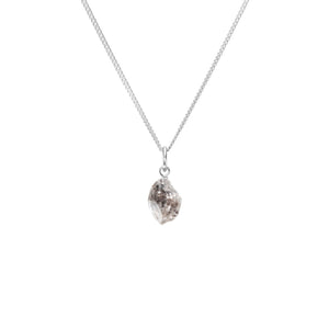
            
                Load image into Gallery viewer, Herkimer Diamond Threaded Necklace | Strength (Silver)
            
        