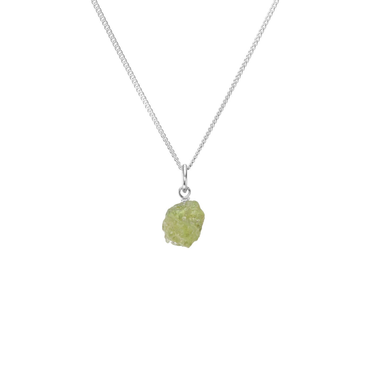 Peridot Threaded Necklace | Wellbeing (Silver)