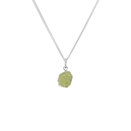 Peridot Threaded Necklace | Wellbeing (Silver)