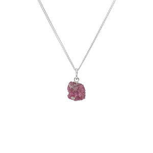 Pink Tourmaline Necklace | Threaded | Silver | Decadorn