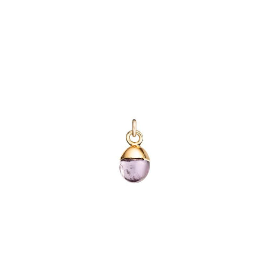 Amethyst Charm, Tiny Tumbled, Gold Plated |Decadorn