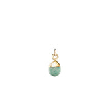 Amazonite Charm, Tiny Tumbled, Gold Plated |Decadorn