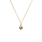 Dalmatian Tiny Tumbled Gemstone Necklace | Positivity (Gold)