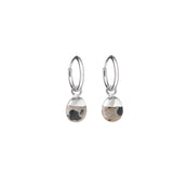 Dalmatian Tiny Tumbled Hoop Earrings | Positivity (Silver)