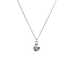 Dalmatian Tiny Tumbled Gemstone Necklace | Positivity (Silver)