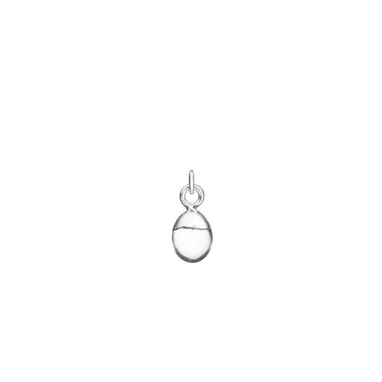 Quartz Charm, Tiny Tumbled, Silver |Decadorn