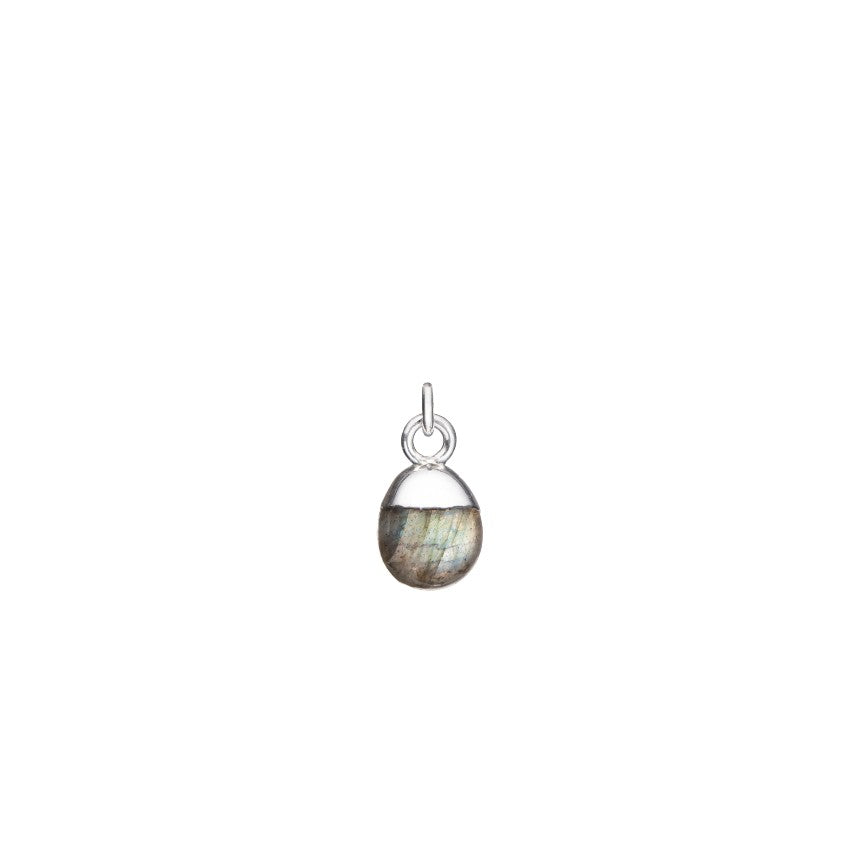 Bridesmaid | Gemstone & Moon Necklace (Silver)