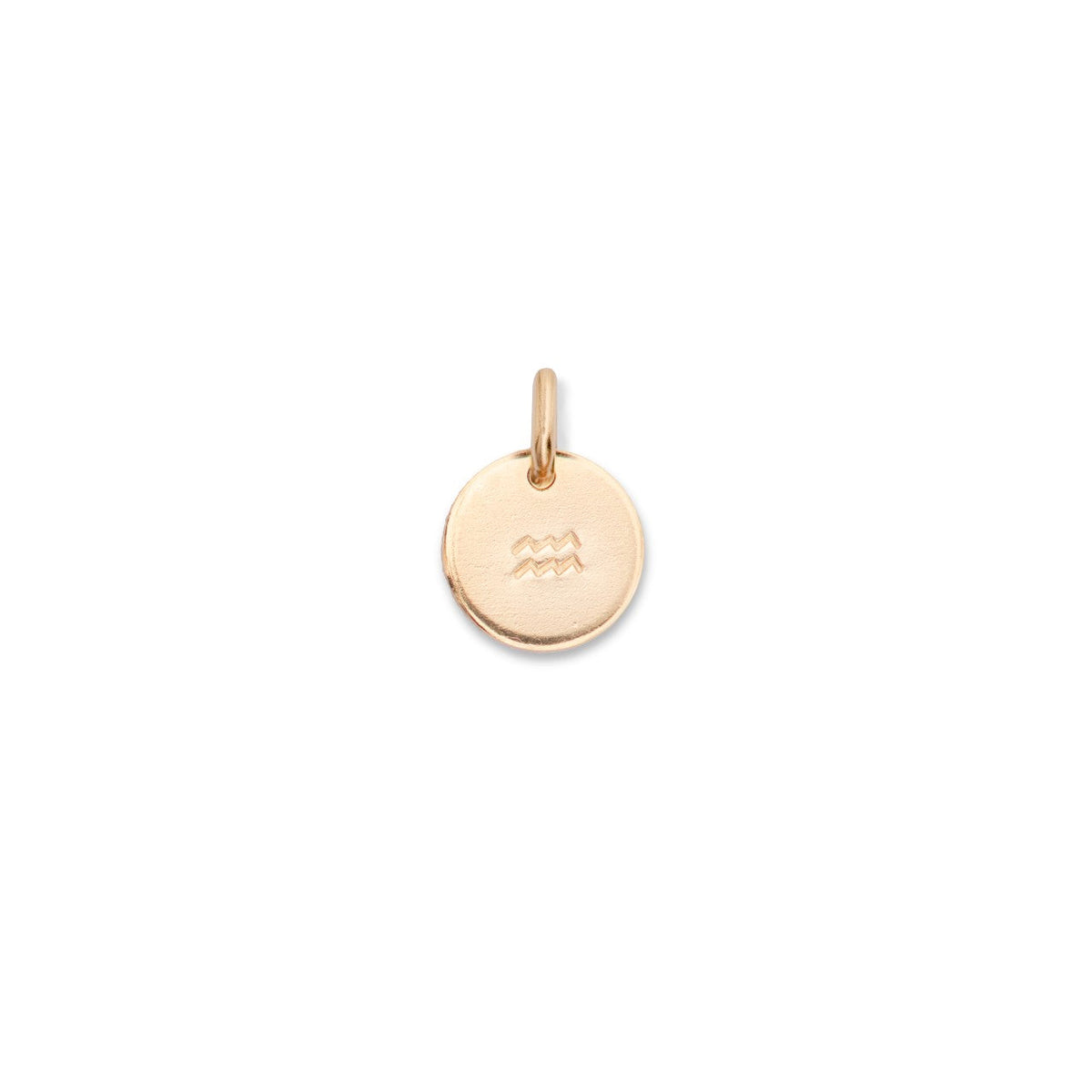 Zodiac Disc | Aquarius | January 20 - February 18 (Gold Fill)