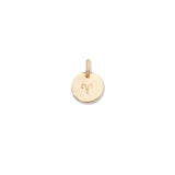 Additional Charm | Personalised Zodiac Sign Disc (Gold Fill)
