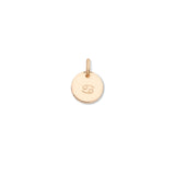 Additional Charm | Personalised Zodiac Sign Disc (Gold Fill)