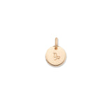 Additional Charm | Personalised Zodiac Sign Disc (Gold Fill)