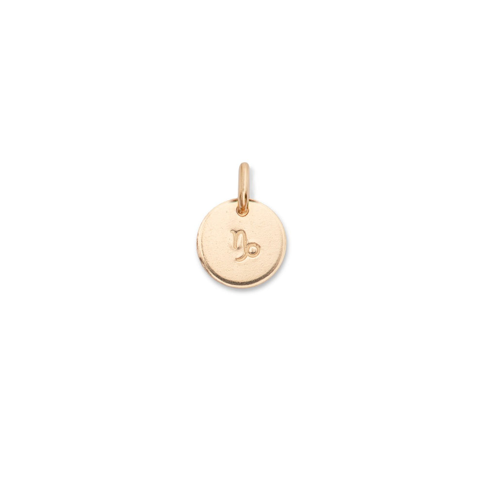 Additional Charm | Personalised Zodiac Sign Disc (Gold Fill)