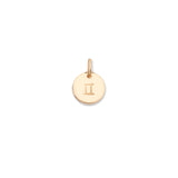 Additional Charm | Personalised Zodiac Sign Disc (Gold Fill)