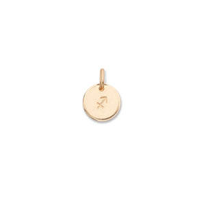 
            
                Load image into Gallery viewer, Additional Charm | Personalised Zodiac Sign Disc (Gold Fill)
            
        