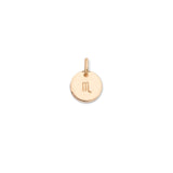 Additional Charm | Personalised Zodiac Sign Disc (Gold Fill)