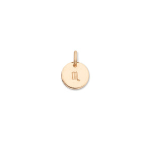 Additional Charm | Personalised Zodiac Sign Disc (Gold Fill)