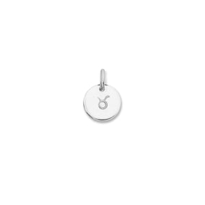 Additional Charm | Personalised Zodiac Sign Disc (Sterling Silver)