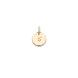 Additional Charm | Personalised Zodiac Sign Disc (Gold Fill)