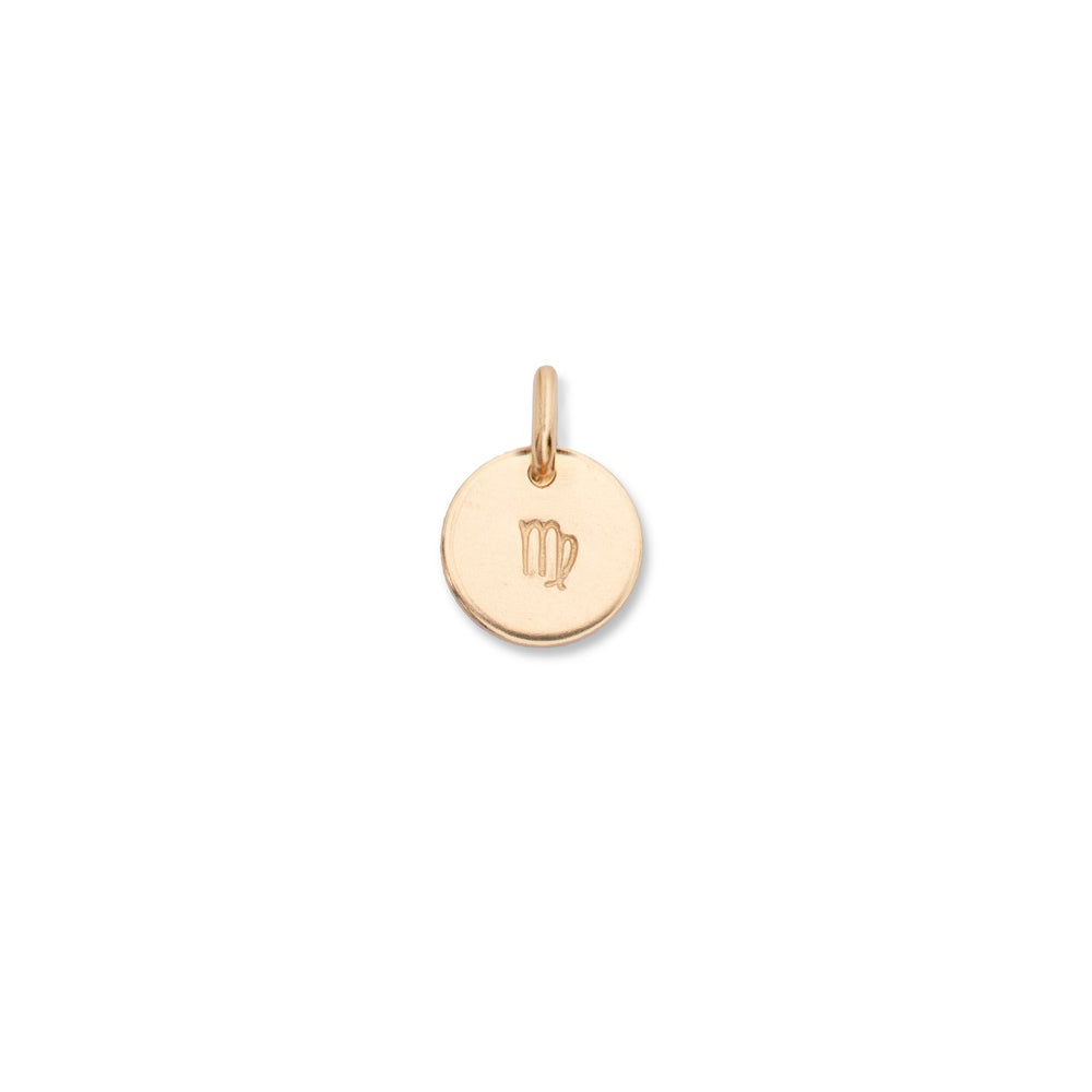 Additional Charm | Personalised Zodiac Sign Disc (Gold Fill)