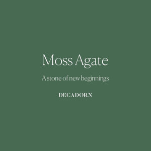 Moss Agate Gem Slice Triple Necklace | New Beginnings (Silver)