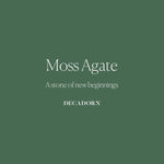 Moss Agate Gem Slice Necklace | New Beginnings (Silver)