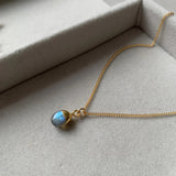 Tiny Tumbled Gemstone Necklace - Labradorite (Adventure) - Decadorn