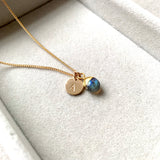 Tiny Tumbled Gemstone Necklace - Labradorite (Adventure) - Decadorn