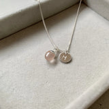 Tiny Tumbled Gemstone Necklace - Silver - Rose Quartz (Love) - Decadorn