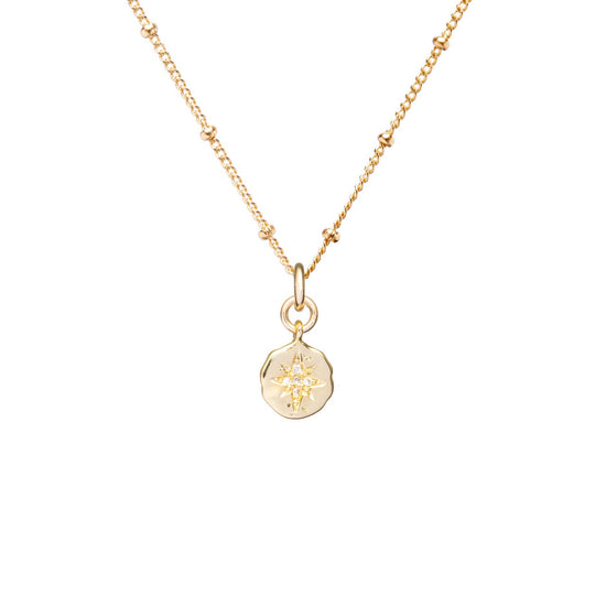 Celestial Coin Necklace (Gold Plated)