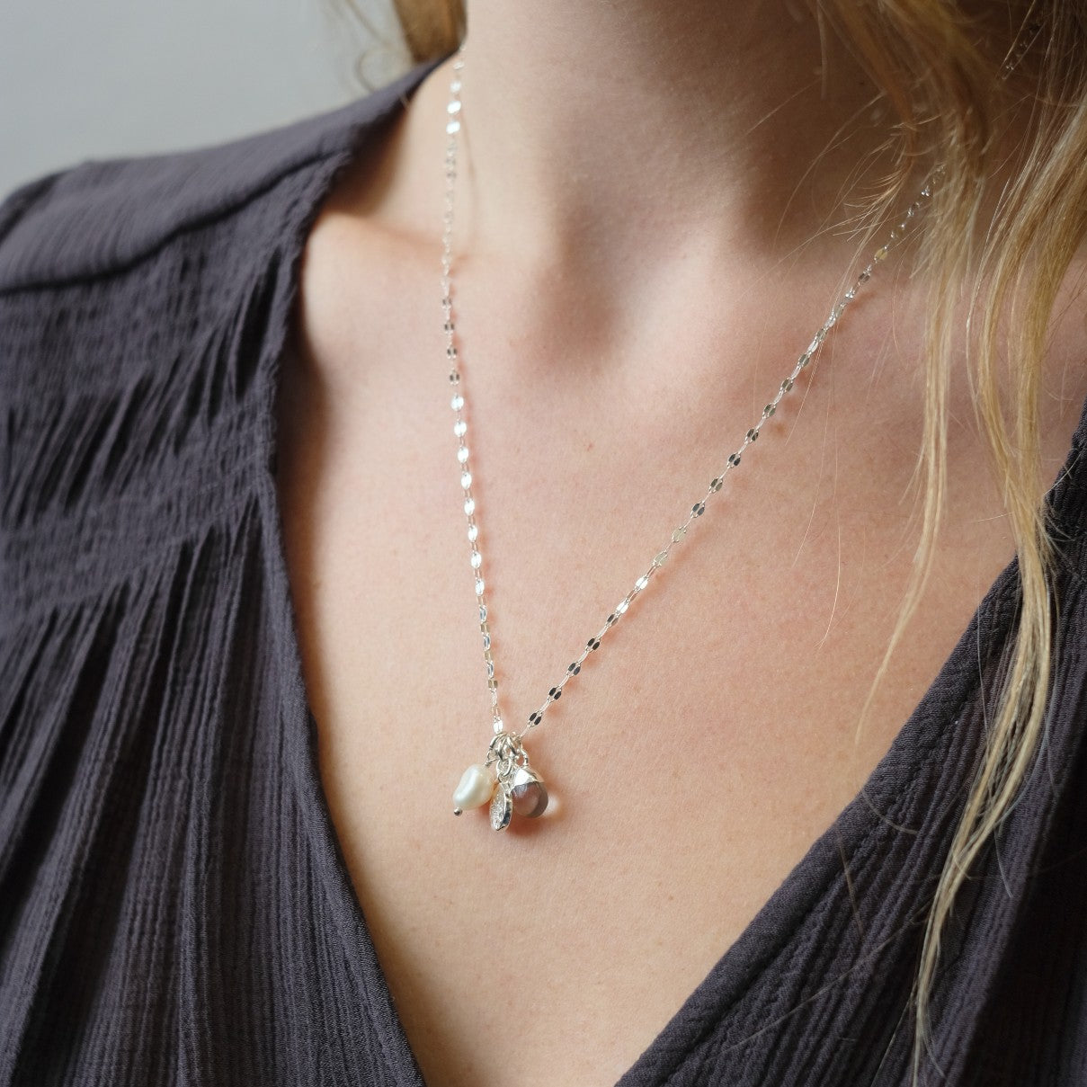 Quartz Charm Necklace | Healing (Silver)