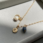 Sapphire Moon Charm Necklace | Optimism (Gold Plated)