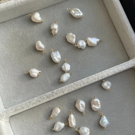Pearl Mini Hoop Earrings, Gold | Decadorn
