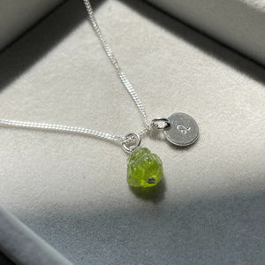 
            
                Load image into Gallery viewer, Peridot Threaded Necklace | Wellbeing (Silver)
            
        
