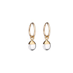 Quartz Tiny Tumbled Hoop Earrings | Healing (Gold) ) | Decadorn