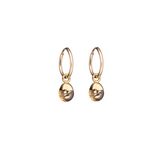 Tiny Tumbled Gemstone Hoop Earrings - Citrine (Success & Creativity) - Decadorn