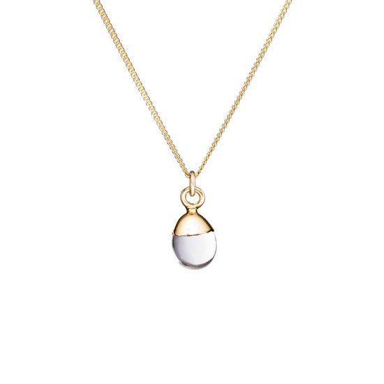 Tiny Tumbled Gemstone Necklace - Quartz (Healing) - Decadorn