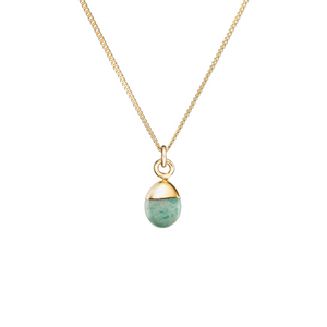 
            
                Load image into Gallery viewer, Tiny Tumbled Gemstone Necklace - Amazonite (Confidence) - Decadorn
            
        