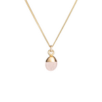 Tiny Tumbled Gemstone Necklace - Rose Quartz (Love) - Decadorn