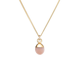 Tiny Tumbled Gemstone Necklace - Pink Opal (Hope and Love) - Decadorn